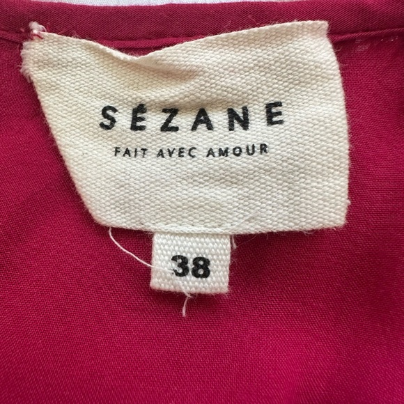 Sezane The Nova Dress in Raspberry - Picture 3 of 8